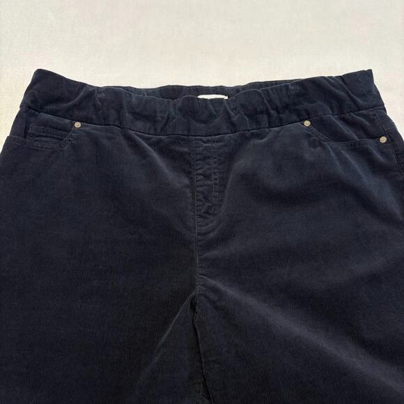 Coldwater Creek Pull On Shape Me Boot Cut Corduroy Pants Black Plus Size 20W - Picture 3 of 11